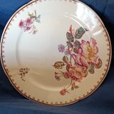 Set of 6 plates Sarreguemines floral decoration
