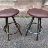 duo de tabourets industriel