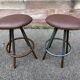 duo of industrial stools