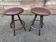 duo of industrial stools