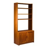 Bibliothèque en teck danois avec armoire de Dyrlund, années 1970.