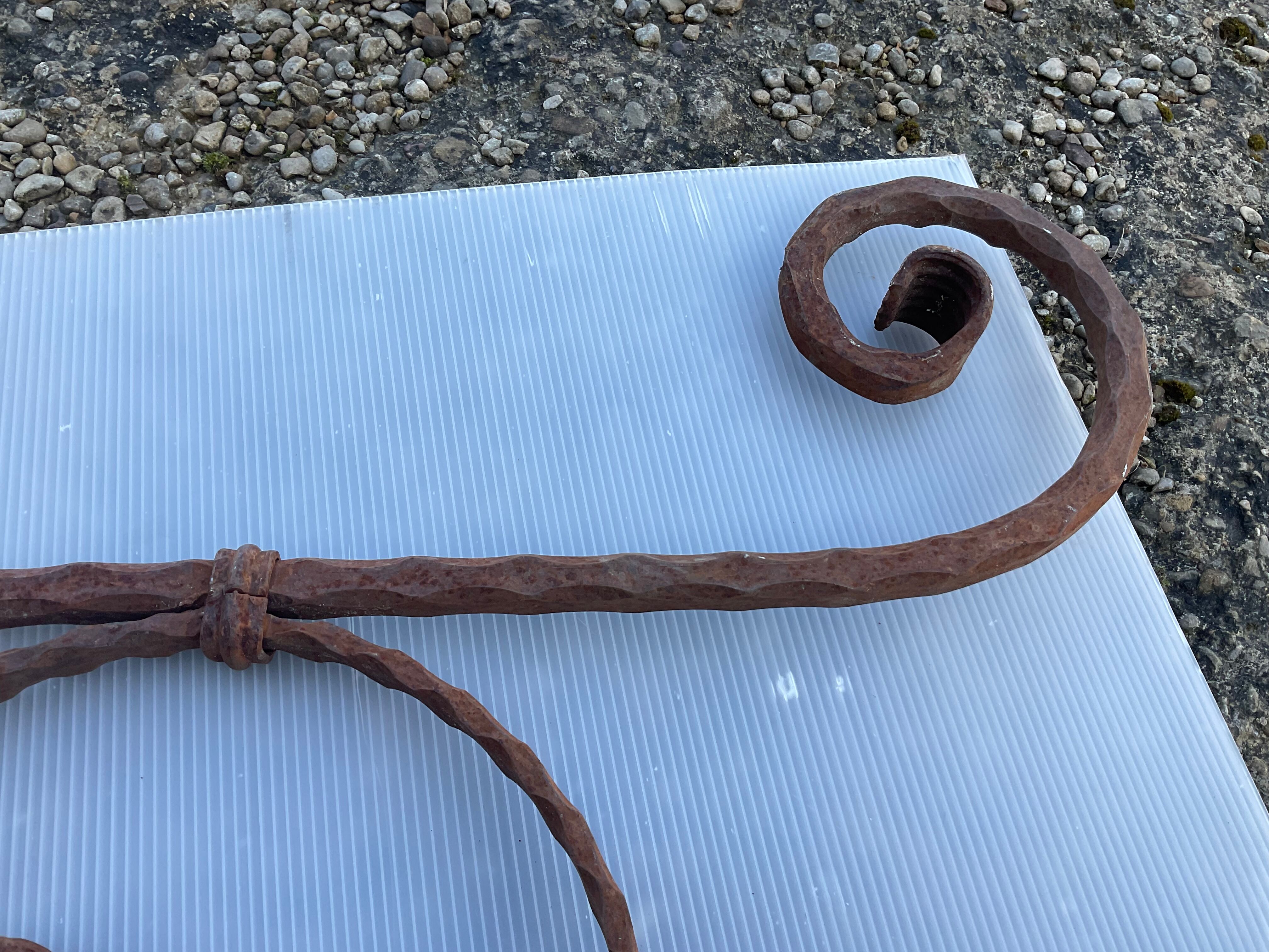 Wrought iron pediment