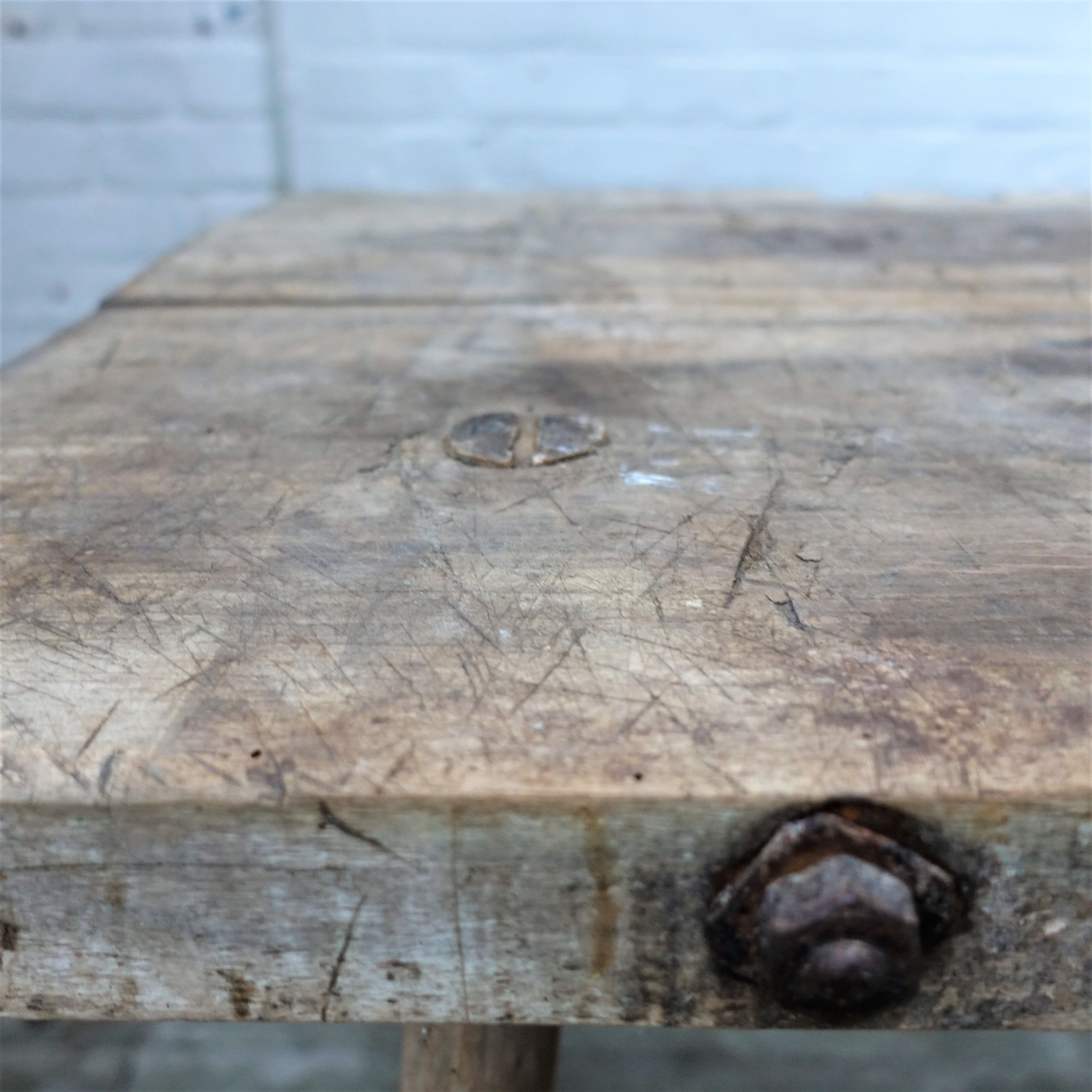Antique butcher table