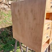 meuble de métier en bois, meuble à tiroirs