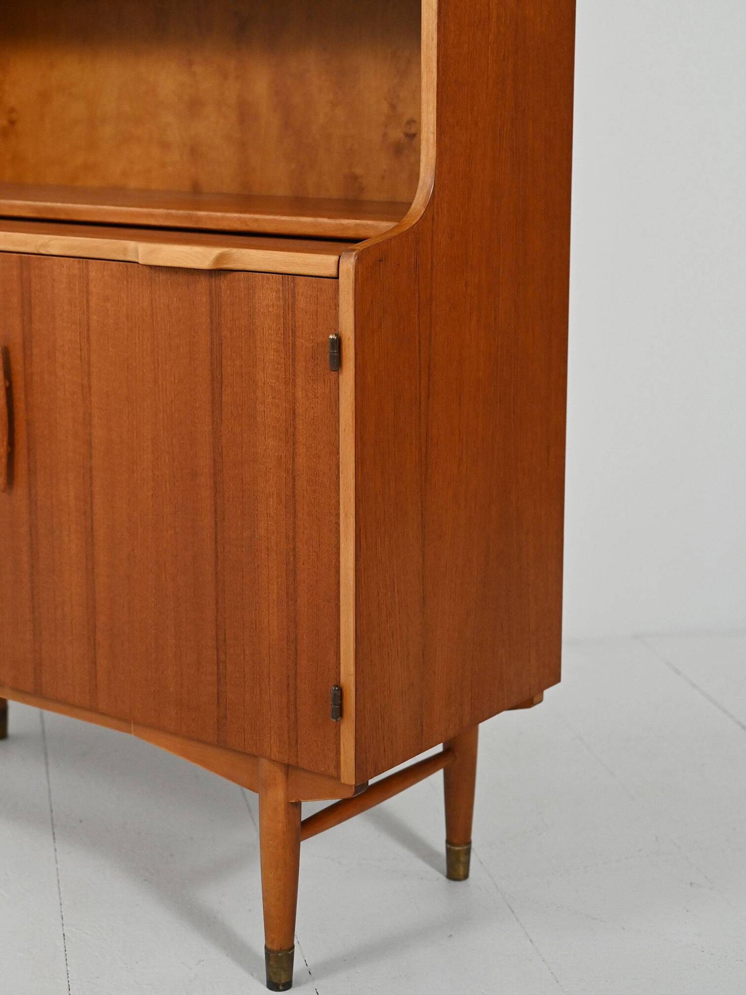 Bibliothèque en teck Hugo Troeds avec bureau escamotable