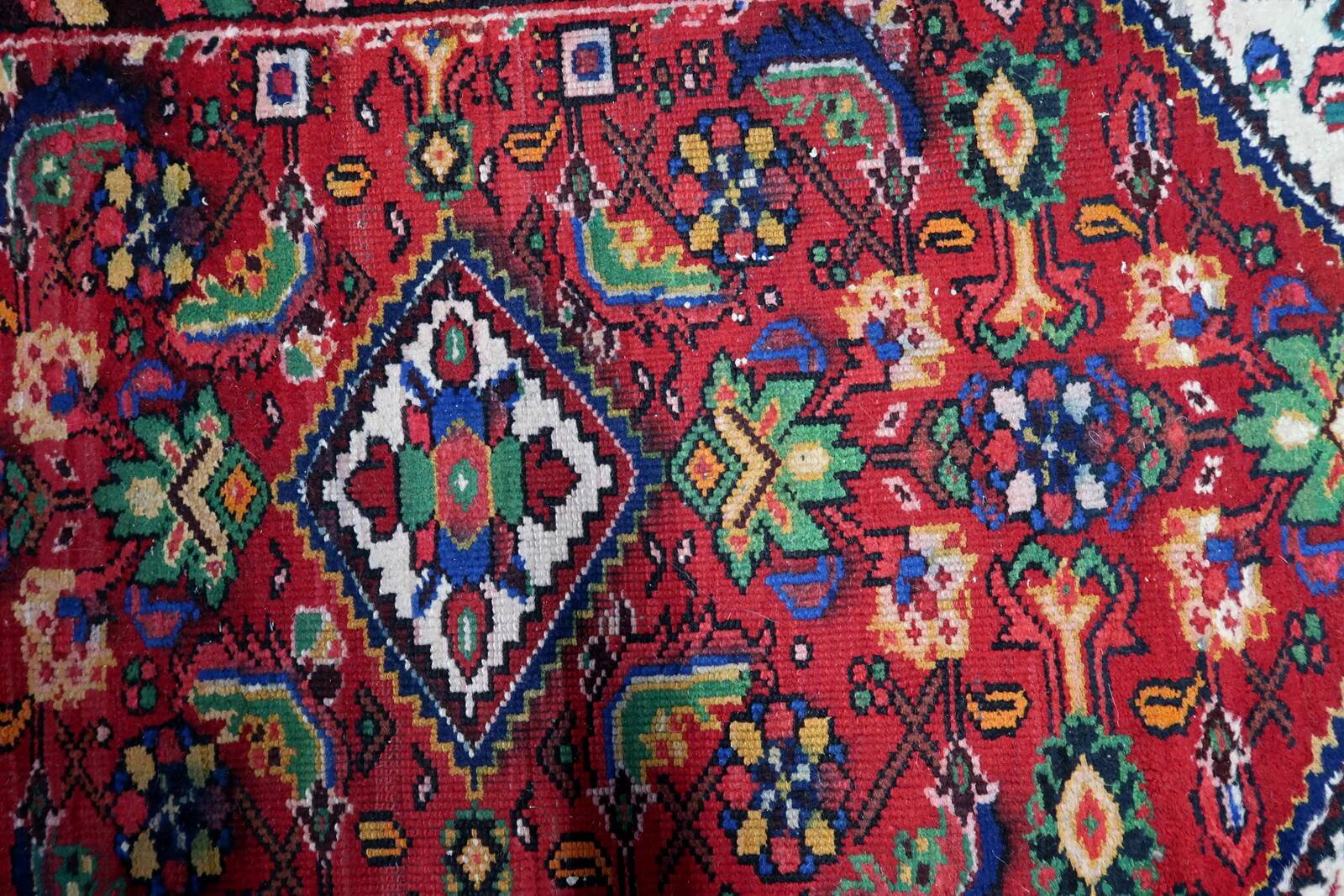 Tapis persan Hamadan vintage fait main 73 cm x 120 cm années 1970
