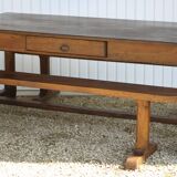 Table de ferme et ses 2 bancs, table de ferme bois ancienne, meuble de salon, campagne, chalet, déco