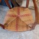 Walnut nanny straw armchair