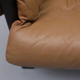 Gerard Van Der Berg Leather Lounge Chair, 1970s