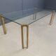 Peter Ghyczy T24 Pioneer Glass and Cast Brass rectangular Coffee
