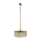 Lampe « Venini » avec plafond circulaire en verre. Italie années 1970.