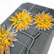 Vintage ceramic coffee table with chrome frame