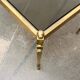 Mid-century German Hollywood neoclassical brass and glass side table from the 1950s.