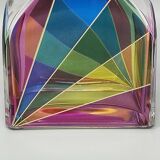 Carafe ou bouteille décorative d'exception des années 1970, signée Luigi Bormioli. Fabriquée en Italie.