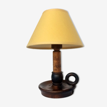 Wooden candlestick lamp