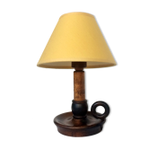Lampe bougeoir en bois