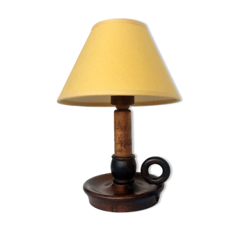 Wooden candlestick lamp