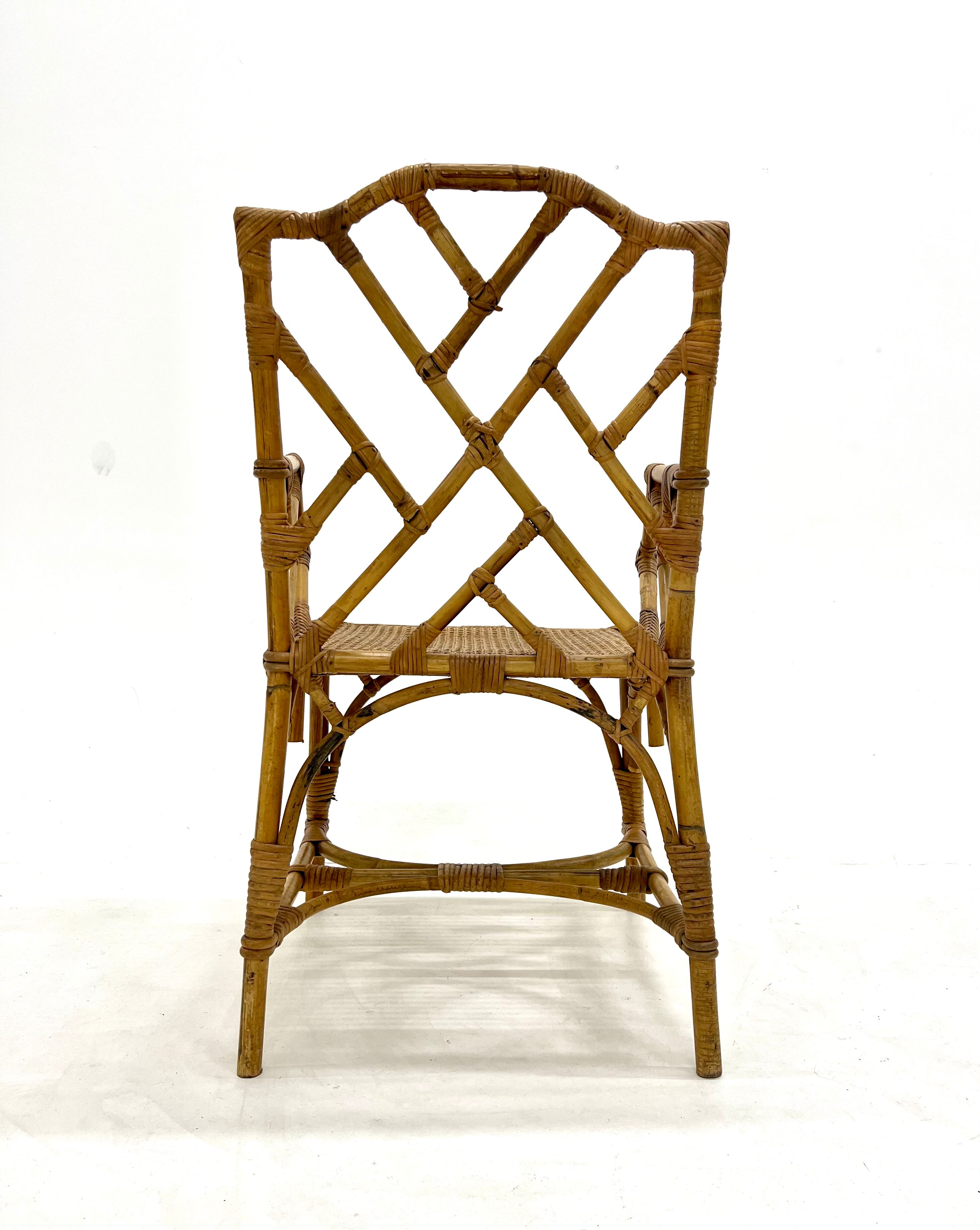 Vintage rattan armchair 1960s