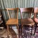 Set 4 vintage mismatched bistro chairs 50