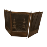 Old brass fire shield