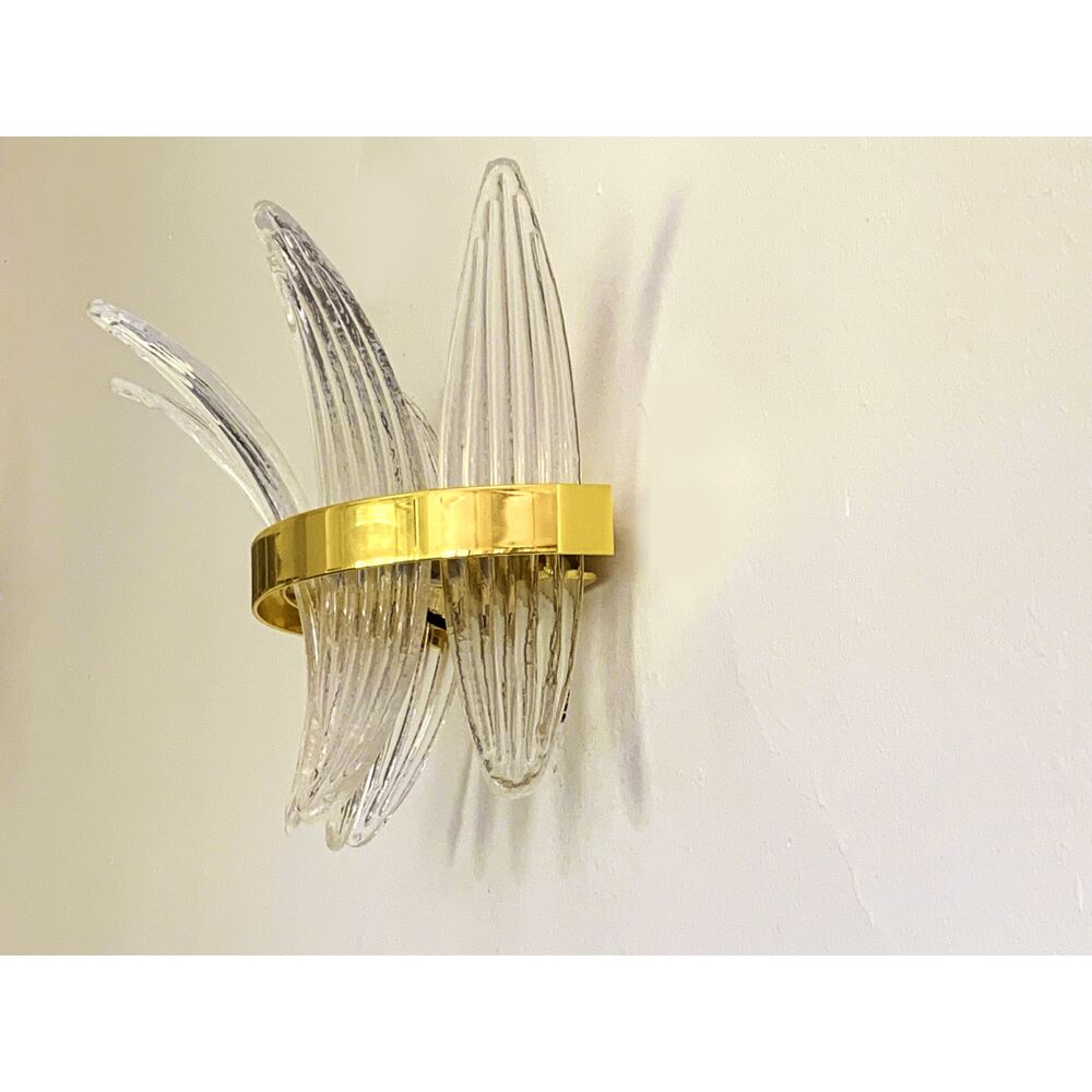 Ring “palmette” murano glass wall sconce