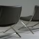 Pair of Flexform leather low chairs, Peter model, by Antonio Citterio