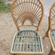 4 chaises bambou