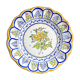 Hand-painted ceramic cake plate