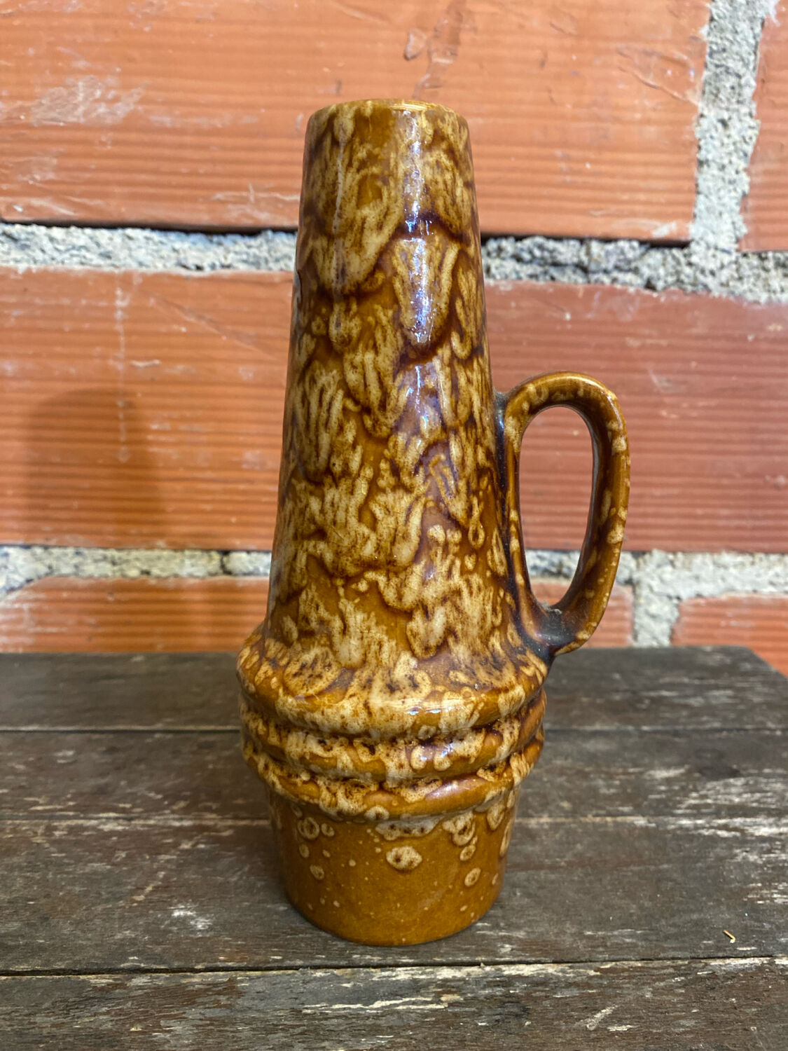 Brown ceramic vase West Germany, 1960s