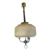 Suspension réglable monte et baisse métal et verre circa 1960