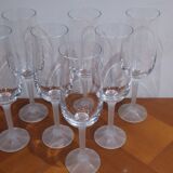 Very Beautiful Set of 7 Crystal Flutes