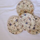 Set of 4 old polychrome plates