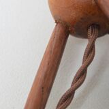 Lampe de table trépied danoise en teck, années 1960