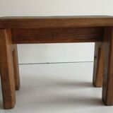Small low stool in solid oak