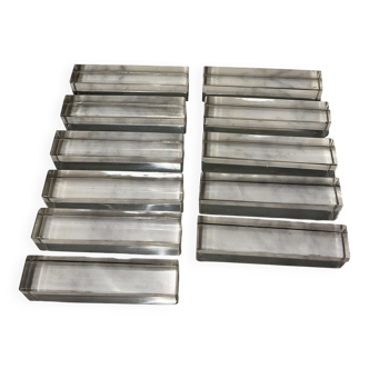 11 porte couteaux en cristal . Vintage