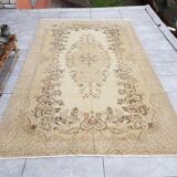 Beige Oushak Anatolian Floor Rug sku 844