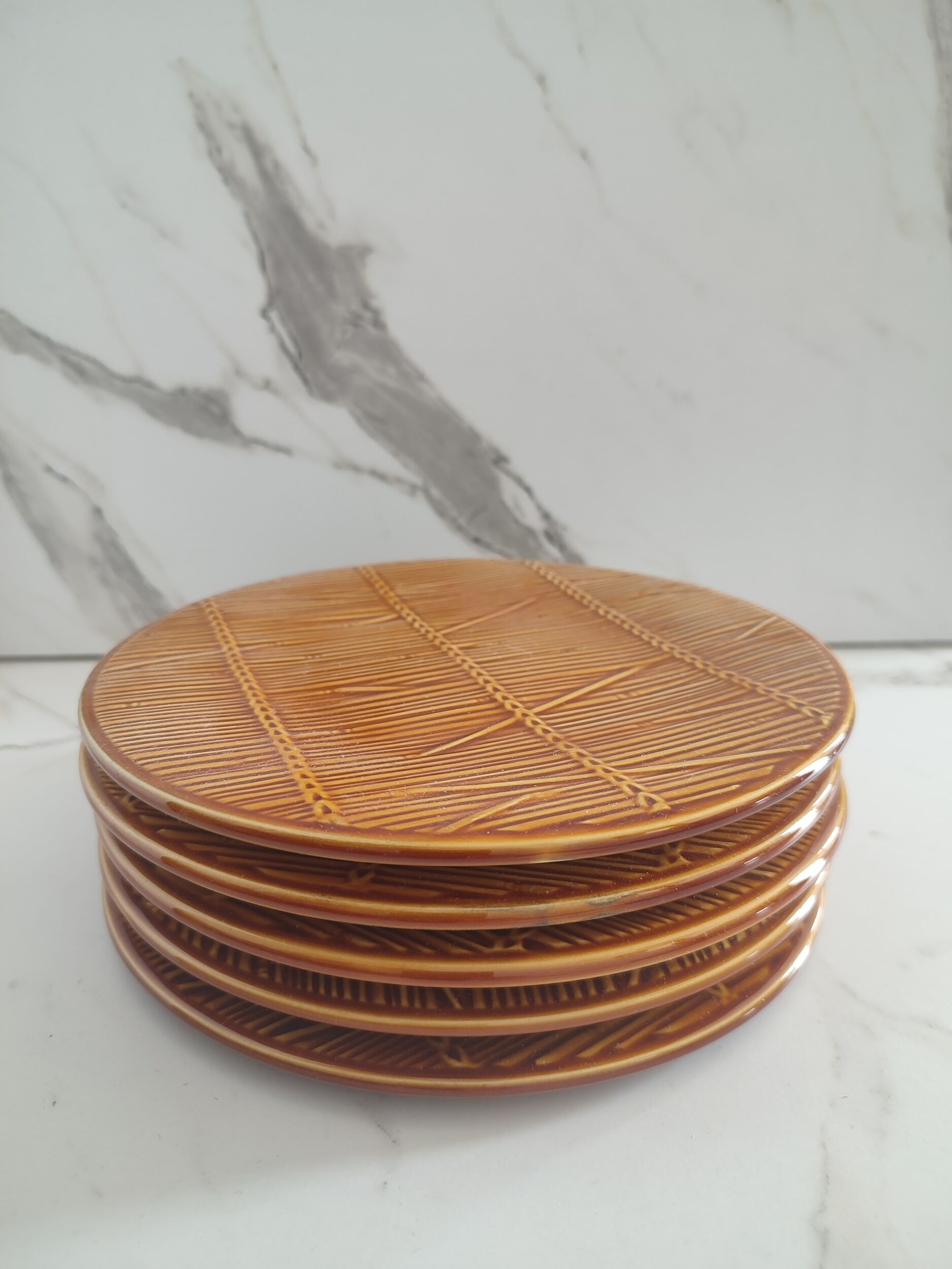 Gien earthenware dessert plates