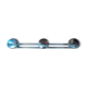 Coat rack chromed chrome patinated metal 3 hooks old vintage