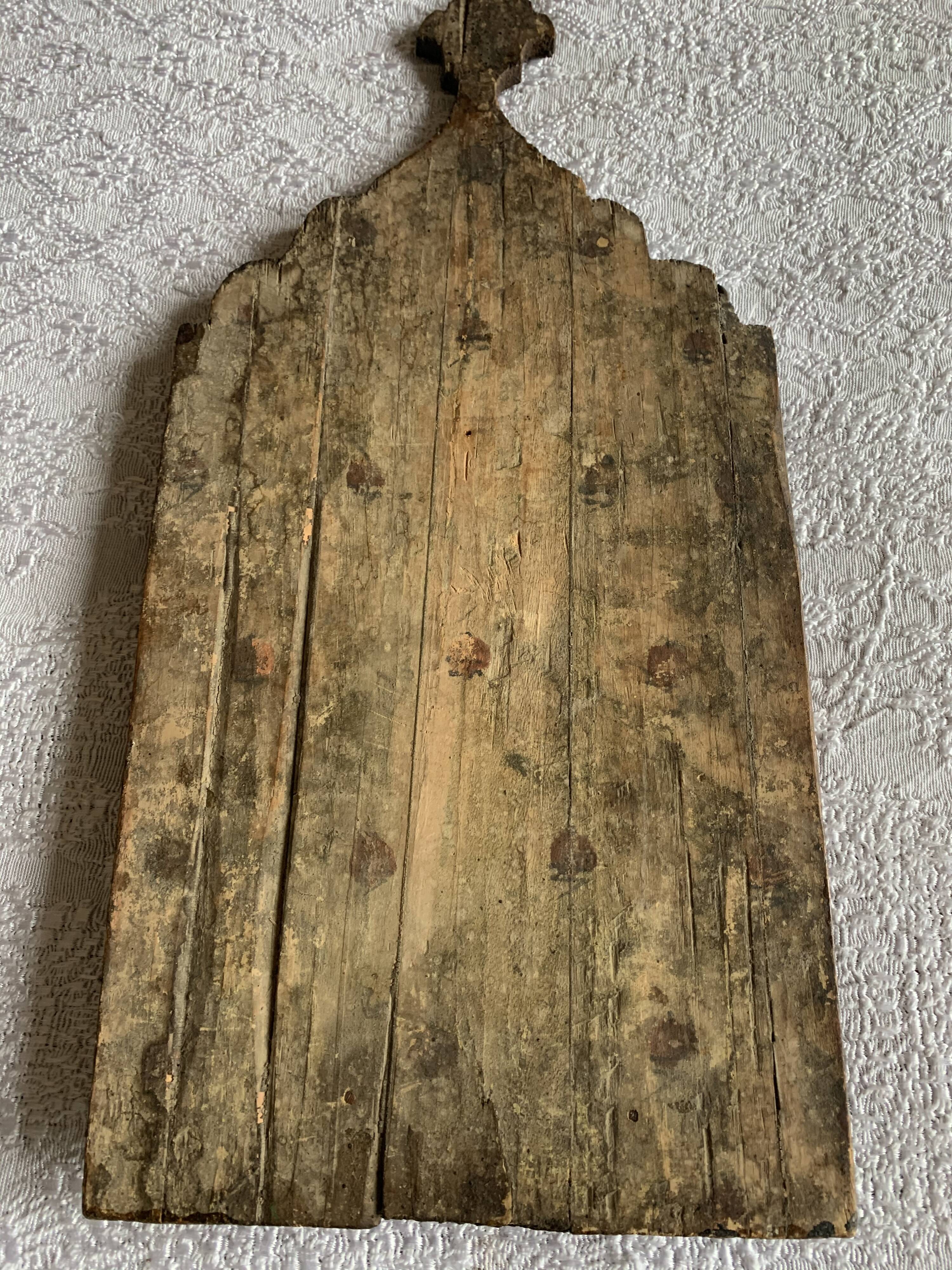 Mirror old painted wood