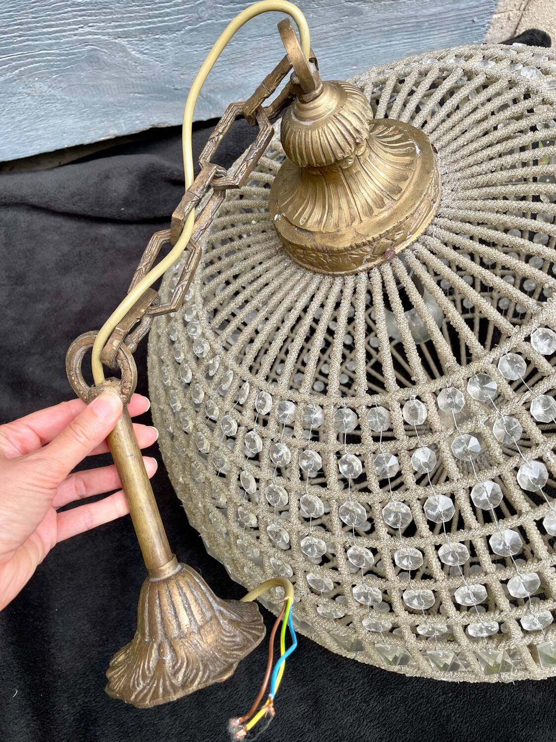 Lustre boule 60 cm Vintage