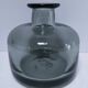 smoked grey glass vase Vallauris 1970s