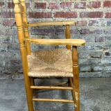 Paillé armchair in natural wood 1980