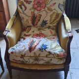 Pair of Louis XVI style bergère armchairs