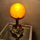 Art deco lamp 1920 to 30 metal patina gold 28x15