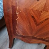 Louis XV solid wood chest of drawers with marble top