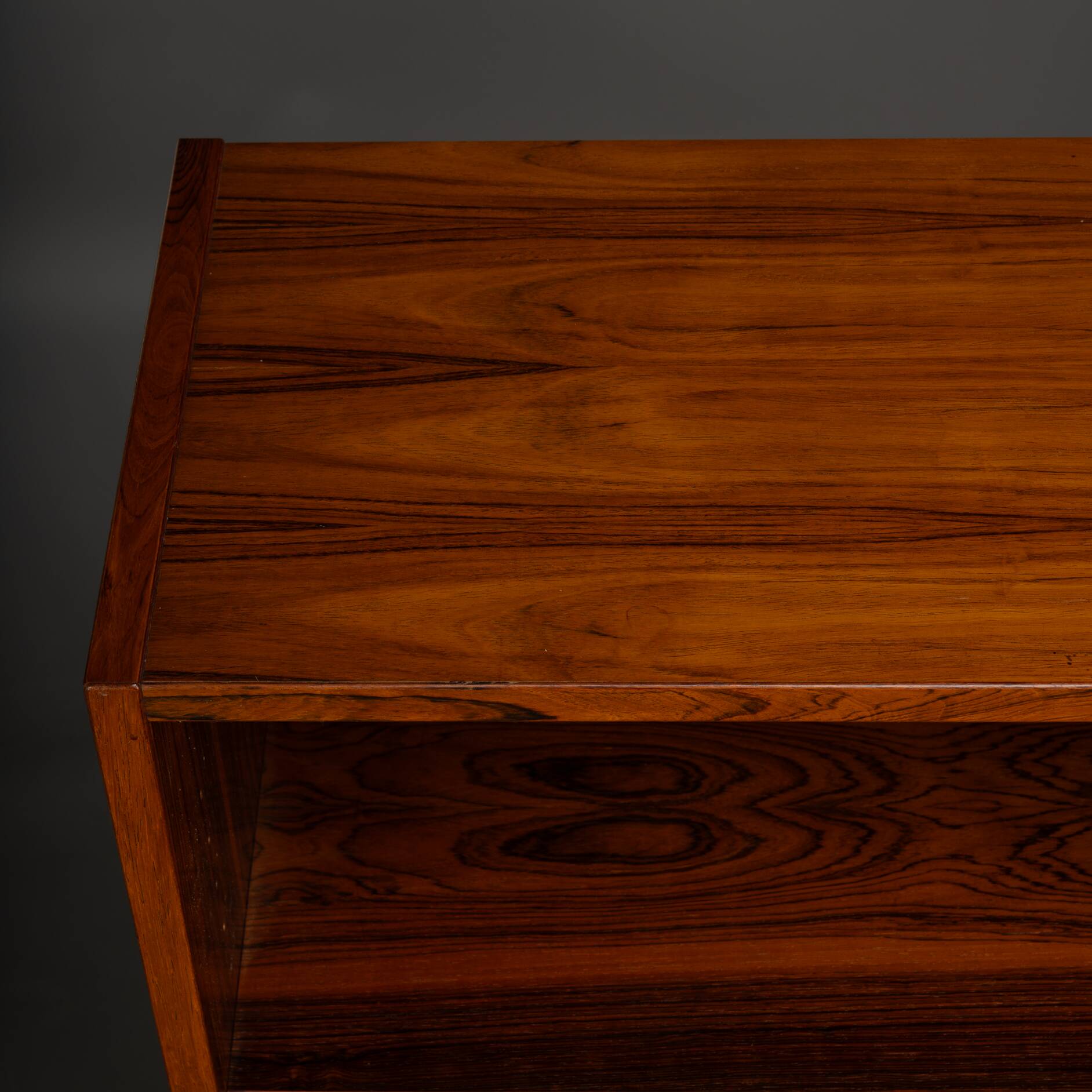 Danish Rosewood Bookcase with LP rack Hundevad & Co, 1960s