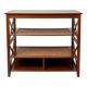 Console shelf in wood and wicker, colonial style.
