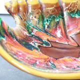Large ceramic dish shell style Vallauris