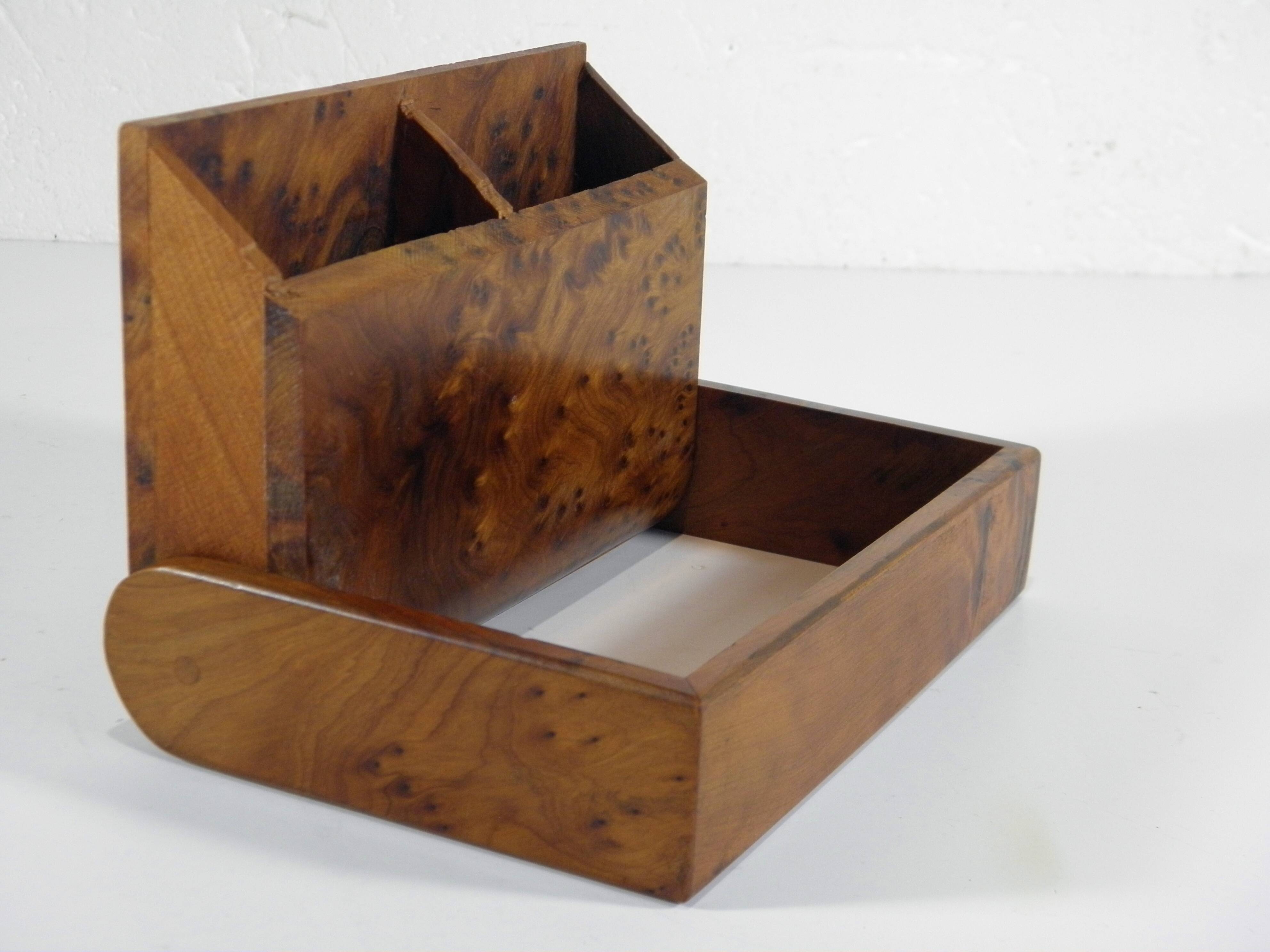Cigarette box in thuya burl