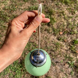 Suspension ball in art deco green glass 1930